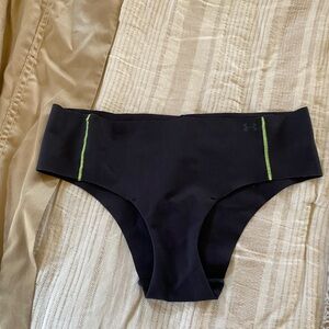Under armour running underwear. Black with neon green accent.